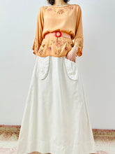 Load image into Gallery viewer, Vintage 1920s peach color beaded blouse
