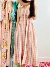 Load image into Gallery viewer, Vintage pastel pink plaid dress
