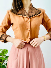 Load image into Gallery viewer, Vintage 1930s apricot color jacket with black soutache

