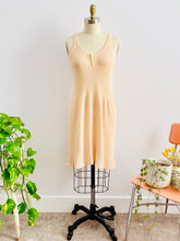 Load image into Gallery viewer, 1920s peach color wool slip dress on mannequin
