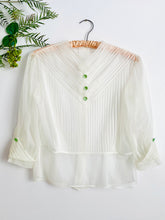Load image into Gallery viewer, Vintage 1940s semi sheer pleated top
