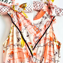 Load image into Gallery viewer, Vintage 1940s pink novelty print dress
