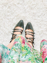 Load image into Gallery viewer, Vintage Calvin Klein Grey Color Strappy Heels Leather Shoes

