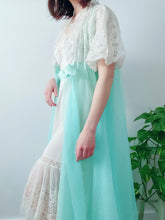 Load image into Gallery viewer, Vintage 1940s Lace Slip with Cutout Design and Pleated Flounce
