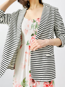 Parisian style striped blazer