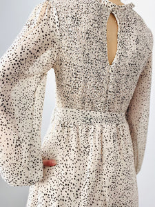 Vintage speckled dot print dress
