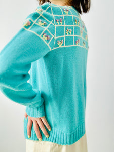 Vintage 1940s embroidered cardigan