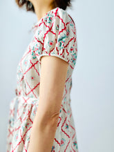 Load image into Gallery viewer, Vintage 1930s Rick Rack Floral Dress
