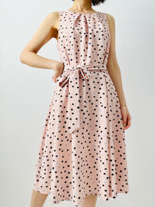 Vintage polka dot pink dress