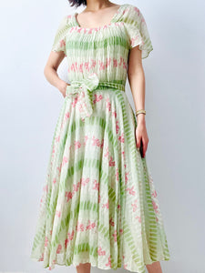 Vintage pastel floral dress
