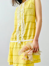 Load image into Gallery viewer, Vintage 1960s yellow lace dress
