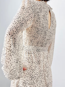 Vintage speckled dot print dress