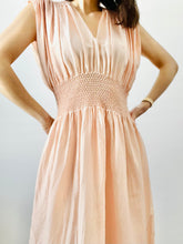 Load image into Gallery viewer, Vintage pink smocked lingerie dress
