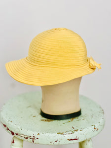 Vintage 1930s yellow sun hat