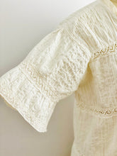 Load image into Gallery viewer, Vintage 1960s white pintuck blouse cotton duster
