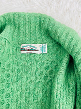 Load image into Gallery viewer, Vintage forest green wool sweater jacket
