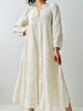Load image into Gallery viewer, Vintage white eyelet maxi dress
