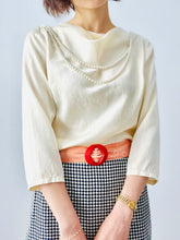 Load image into Gallery viewer, Vintage 1940s silk satin blouse
