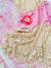 Load image into Gallery viewer, Vintage 1920s pink flapper lace dress
