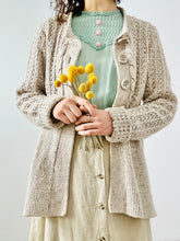 Load image into Gallery viewer, Vintage oatmeal color cardigan/sweater
