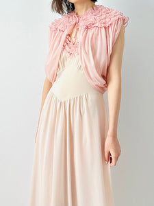 Vintage 1960s pink ruffled lingerie set