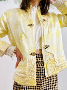 Vintage Chinese Embroidered Jacket with Pockets