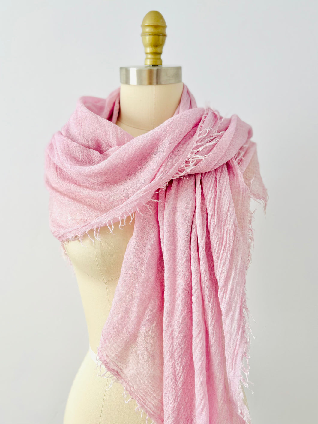 Vintage lilac pink cashmere scarf