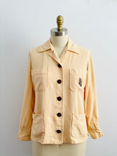 Load image into Gallery viewer, Vintage 1940s monogrammed jacket apricot color blouse
