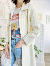 Load image into Gallery viewer, Vintage 1960s white sweater duster
