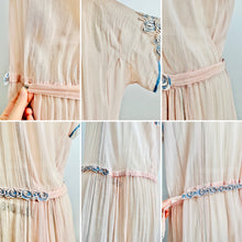 Load image into Gallery viewer, RARE 1920s pink embroidered flapper dress
