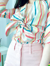 Load image into Gallery viewer, Vintage Candy Striped Oversized Ribbon Bow Top
