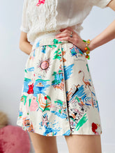 Load image into Gallery viewer, Vintage beach vibe novelty print shorts/skirt

