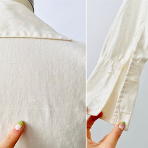 Vintage 1920s Bob Evans white cotton duster coat