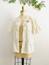 Load image into Gallery viewer, Vintage 1960s white pintuck blouse cotton duster
