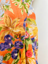 Load image into Gallery viewer, Vintage 1930s orange floral day dress
