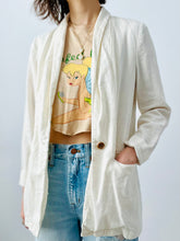 Load image into Gallery viewer, Vintage white linen blazer
