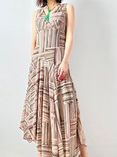 Load image into Gallery viewer, Vintage 1920s style pastel asymmetrical maxi dress
