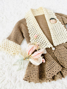 Vintage 1930s Knitted Cardigan Crochet Jacket