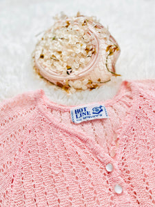 Vintage 1950s pink knit dress