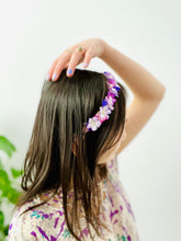 Load image into Gallery viewer, Vintage lilac blossom silk ribbon headpiece waist sash
