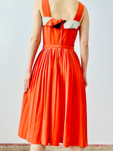 Vintage 1940s colorblock dress