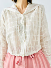 Load image into Gallery viewer, Antique Edwardian Sailor Style Cotton Top
