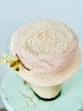 Load image into Gallery viewer, Vintage pastel pink millinery hat
