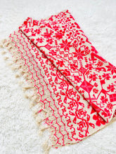 Load image into Gallery viewer, Vintage bohemian pink embroidered runner
