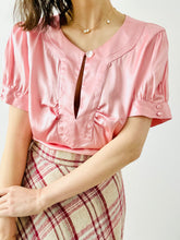 Load image into Gallery viewer, Vintage candy pink satin top
