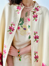 Load image into Gallery viewer, Vintage 1920s embroidered floral cape
