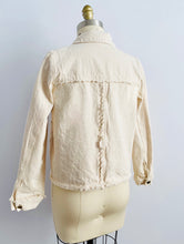 Load image into Gallery viewer, Vintage embroidered white denim novelty jacket
