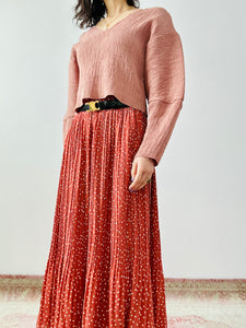Dusty pink crinkled top