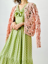Load image into Gallery viewer, Vintage pink crochet cardigan/sweater
