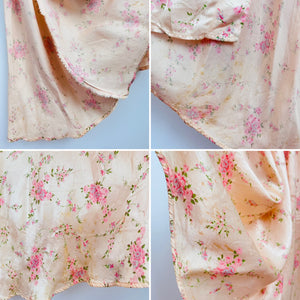 Vintage 1930s Peach Floral Dressing Gown
